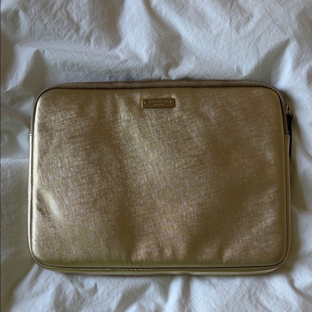 Kate Spade Gold Laptop Sleeve